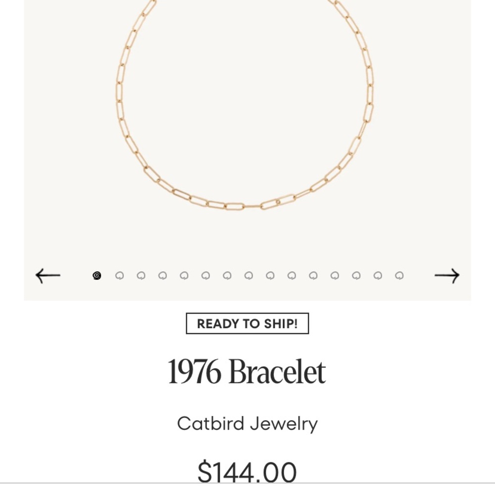 Catbird yellow gold 1976 bracelet